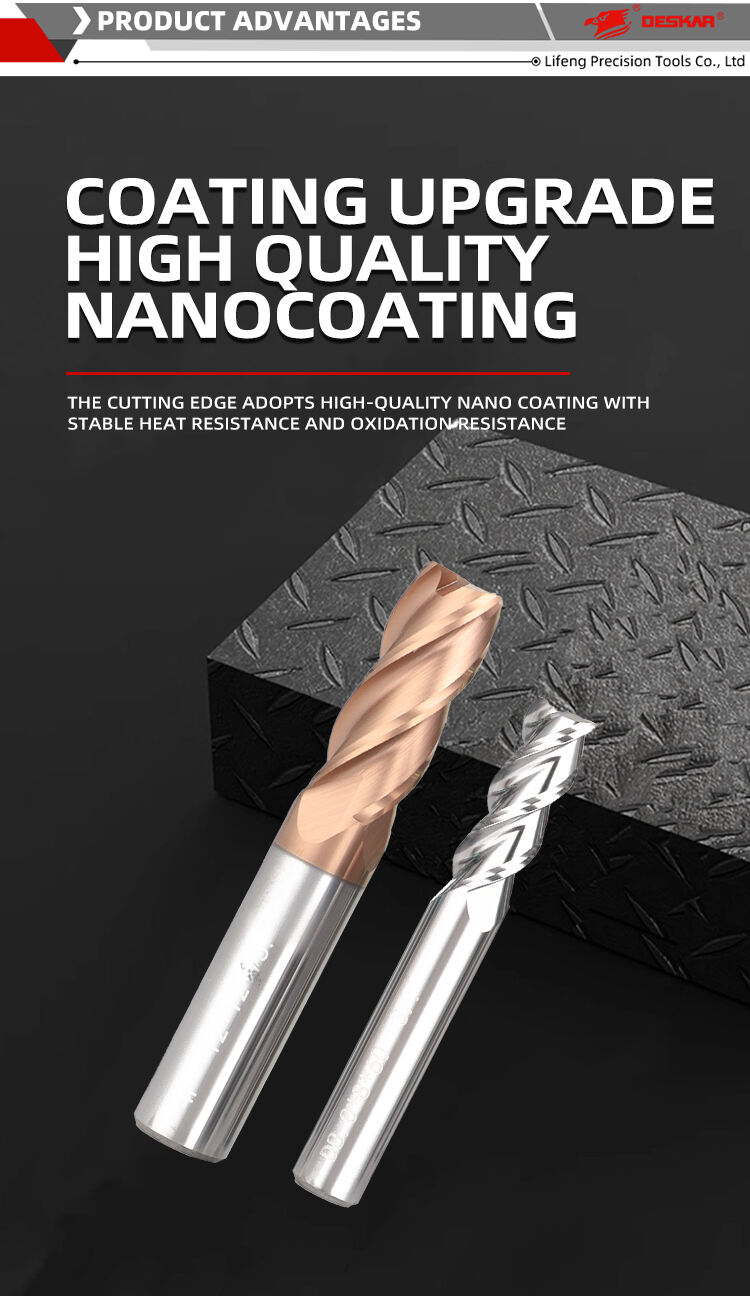 DESKAR Cnc End Mill Cutting Tool Tungsten Milling Cutter Endmill carbide end mills 4 Flutes For Steel End Mill Flat cnc cutting supplier