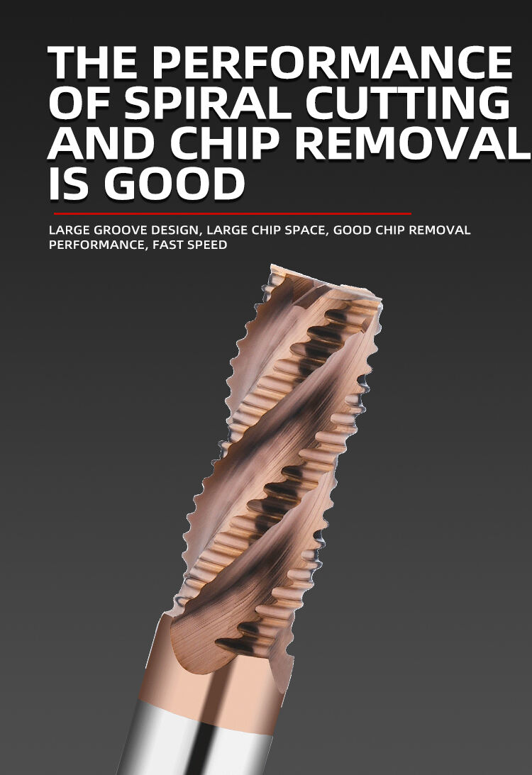 DESKAR Tungsten carbide rouging end mill for steel and aluminum with coarse skin cutter CNC Machine Wave edge milling cutter manufacture