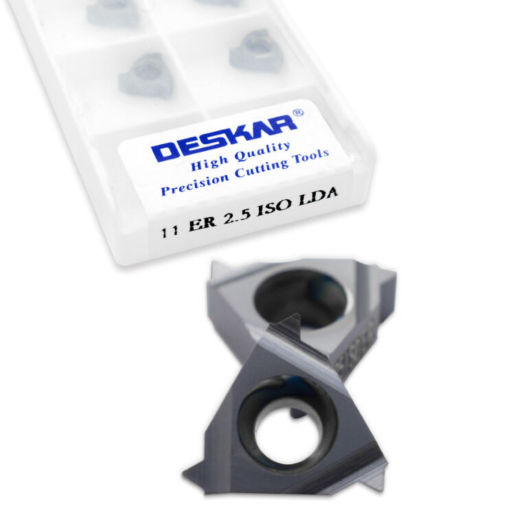 DESKAR 11 ER 2.5 ISO LDA Threading Carbide Inserts for Steel/Stainless/Cast Iron/Aluminum Metal supplier