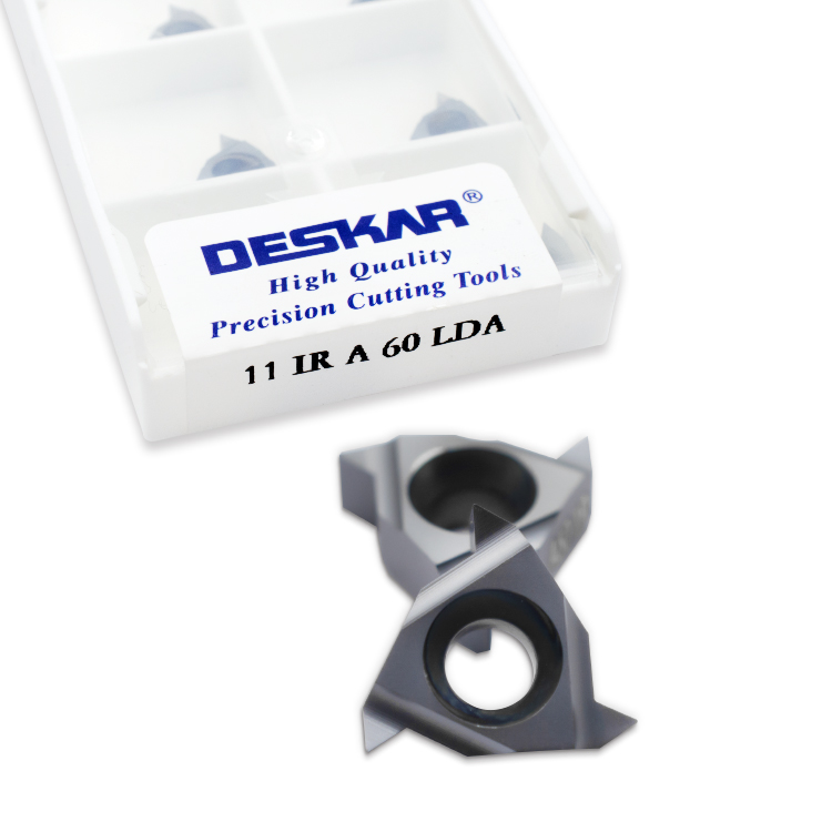 DESKAR 11 IR A 60 LDA Threaded Inserts Indexable Tungsten Carbide Threading Lathe Inserts for Threaded Lathe Holder