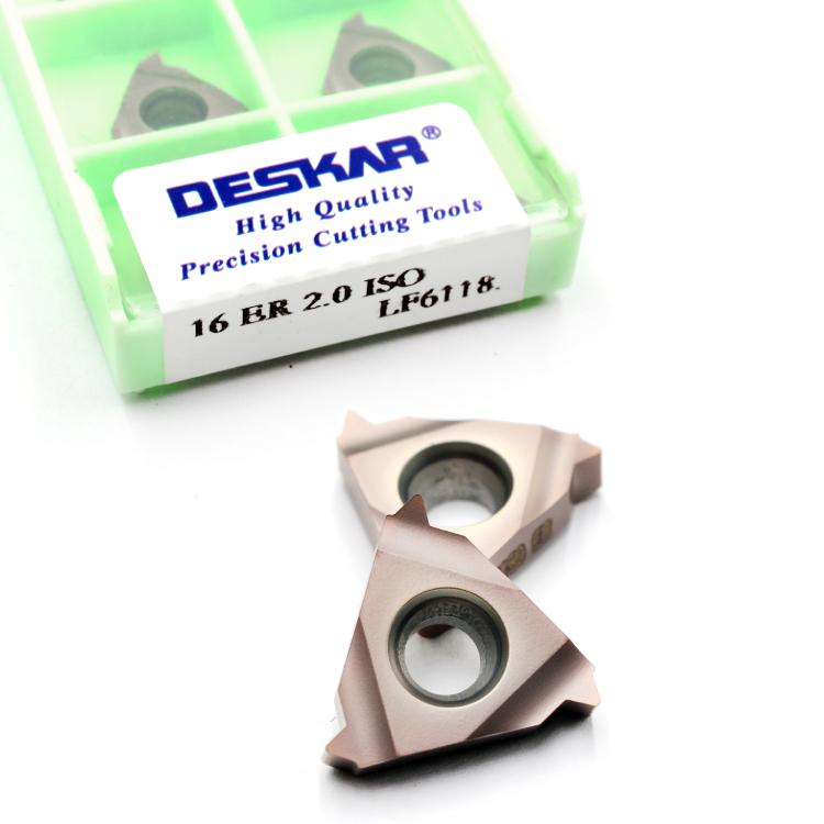 DESKAR 16 ER 2.0 ISO LF6118 Indexable Tungsten Carbide Threading Lathe Inserts for Threaded Lathe Holder