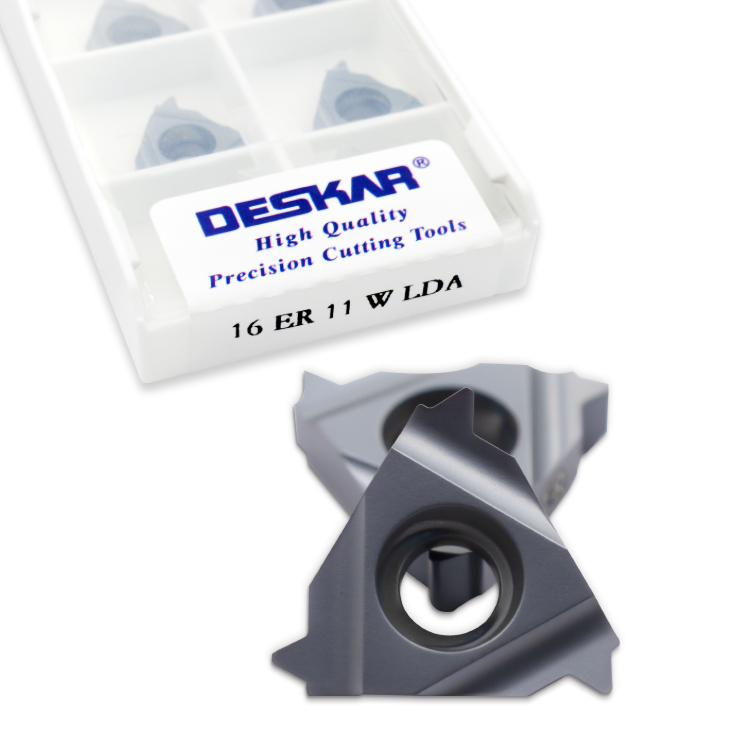 DESKAR 16 ER 11 W LDA Indexable Tungsten Carbide Threading Lathe Inserts for Threaded Lathe Holder