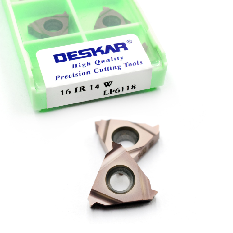 DESKAR Indexable Tungsten Carbide Threading Lathe Inserts for Threaded Lathe Holder