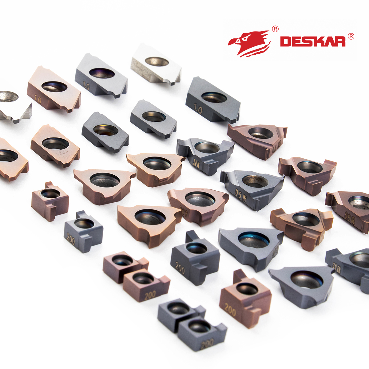إدراج الدوران من كربيد التنجستن من Deskar للفولاذ المقاوم للصدأ، إدراجات المخرطة القابلة للتحوير لإدراجات الشق CNC أدوات القطع المعدنية