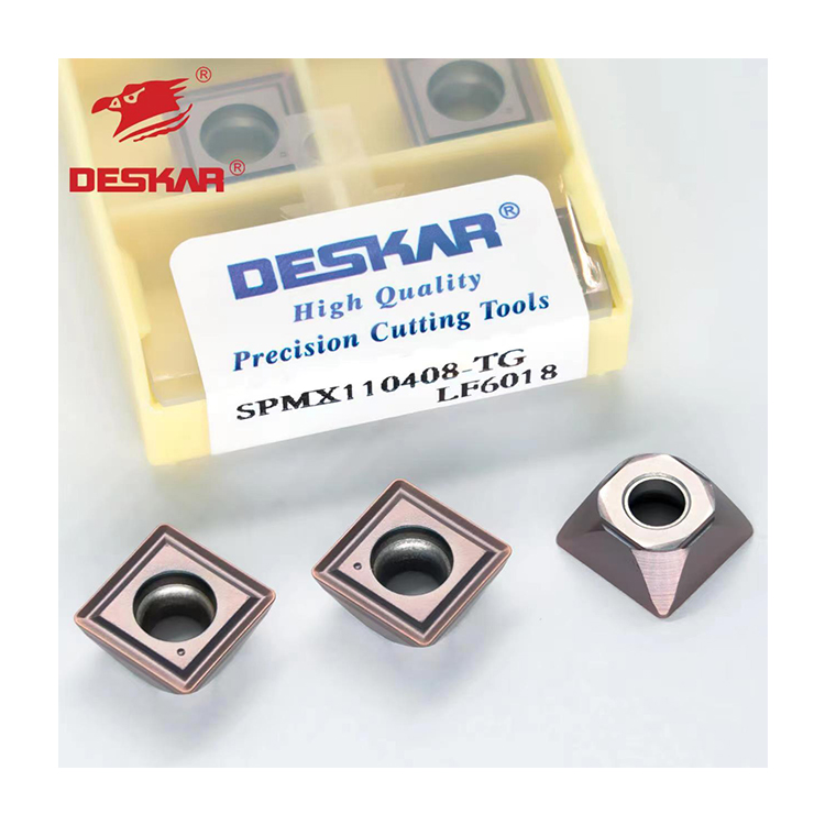 DESKAR SPMX110408-TG LF6018 CNC Lathe Carbide Inserts Lathe Cutter For Stainless Steel