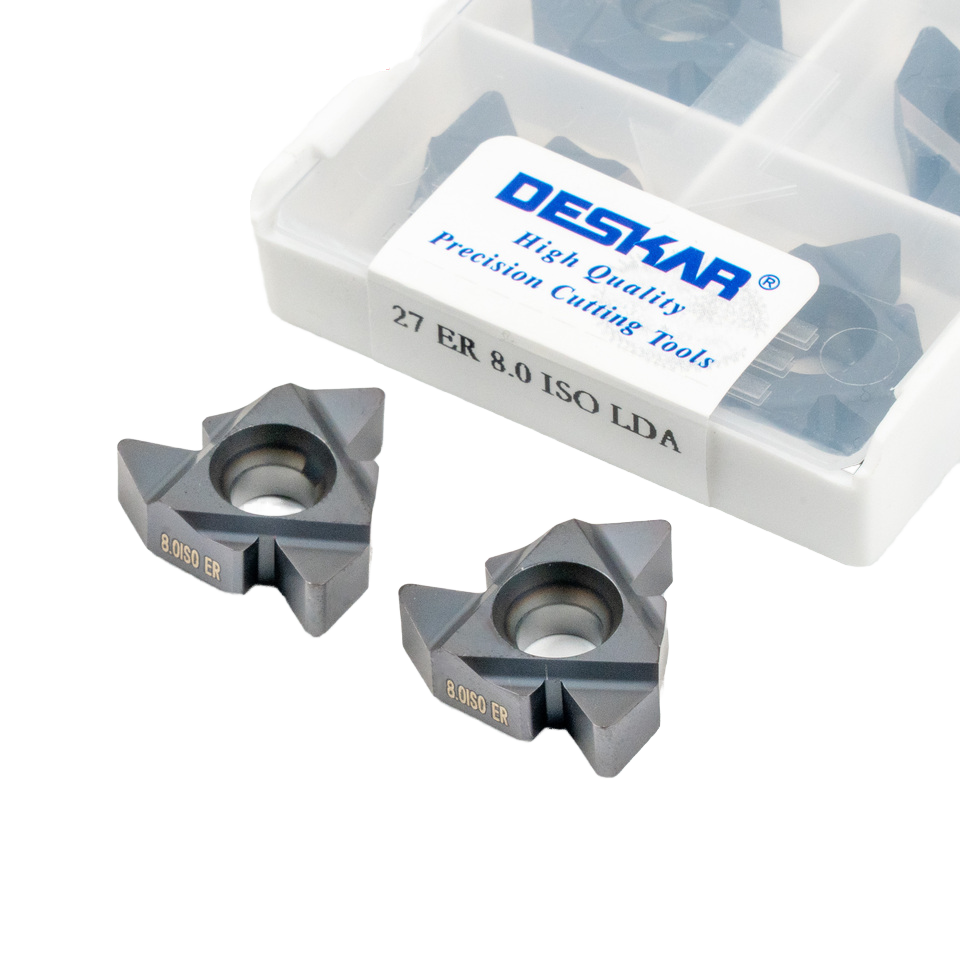 DESKAR 27 ER 8.0 ISO LDA CNC Turning Machining Inserts Tungsten Carbide Cutting Tool PVD/CVD Coating Stainless Steel Workpiece